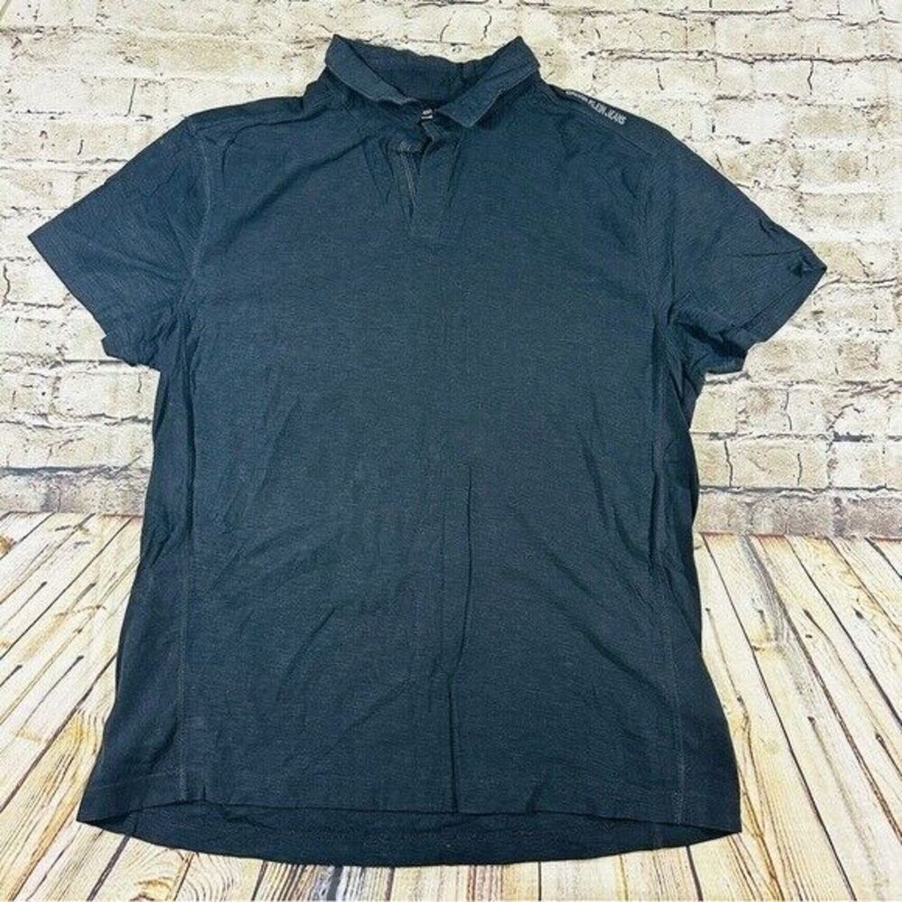Calvin Klein Shirt Men's Sz.XL Black‎ Short Sleeve Polo Golf